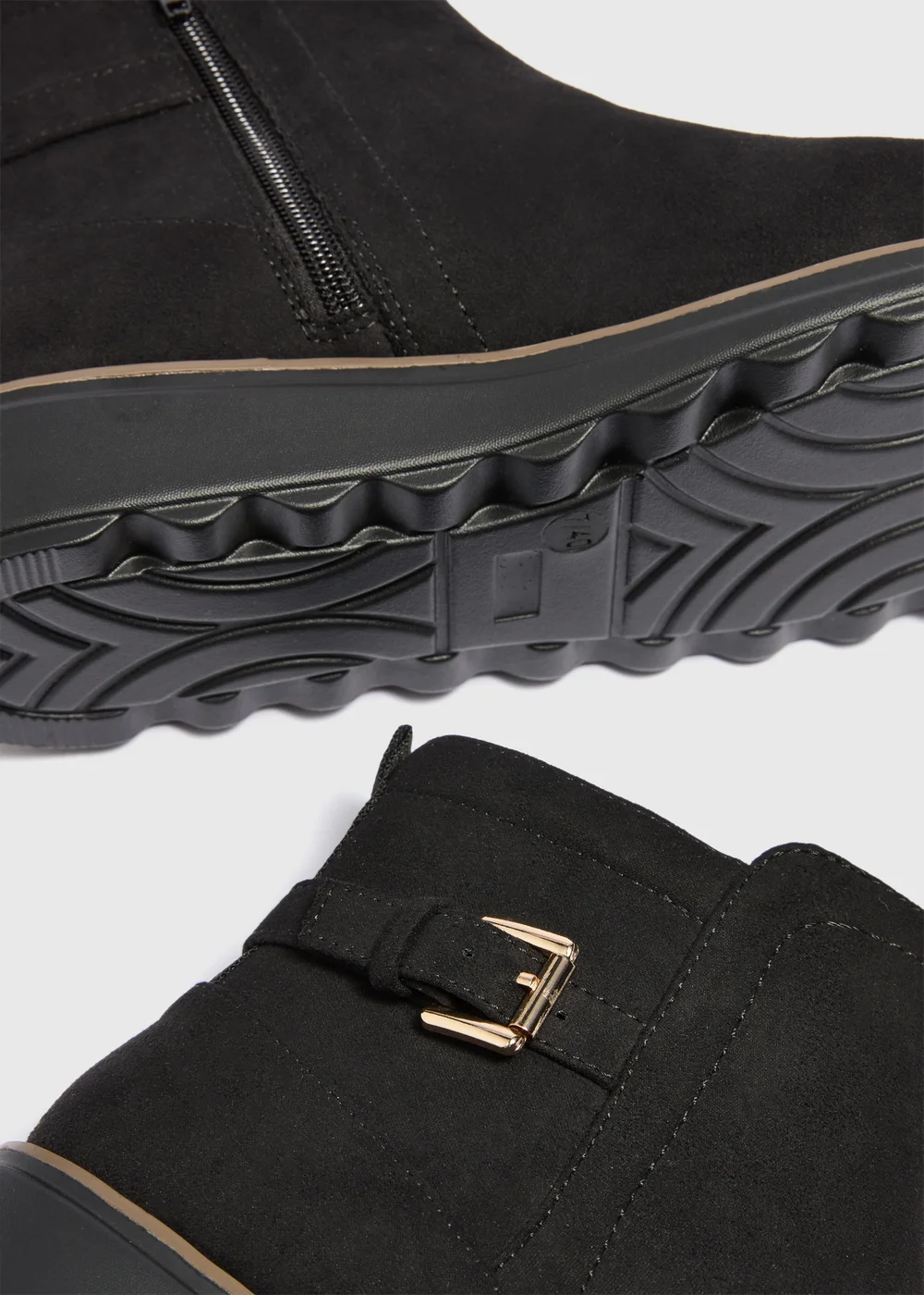 Black Low Wedge Ankle Boots - 3 Image 2