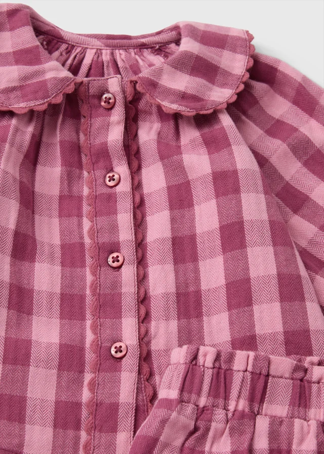Baby Pink Gingham Top & Bottoms Set (Newborn-23 mnths)
