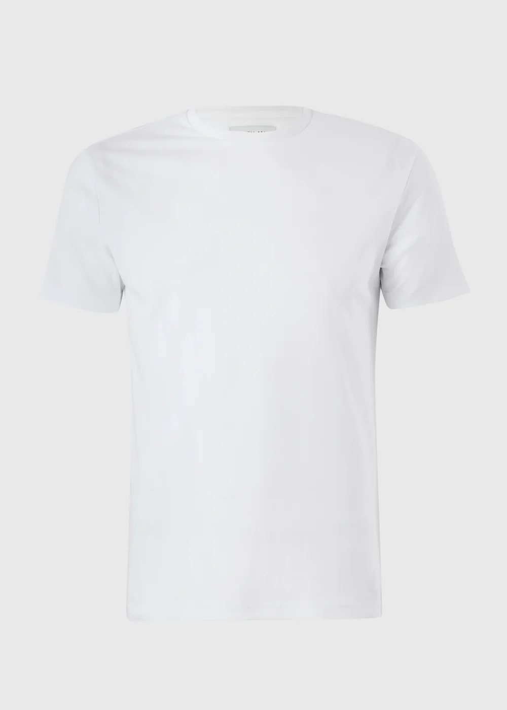 White Cotton Slim Fit T-Shirt - S Image 1
