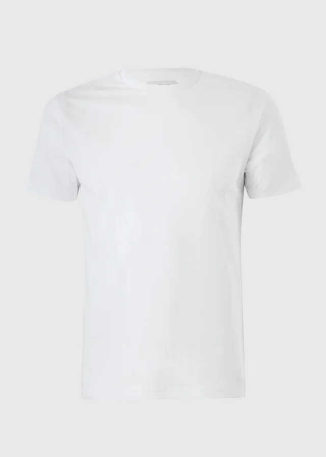 White Cotton Slim Fit T-Shirt