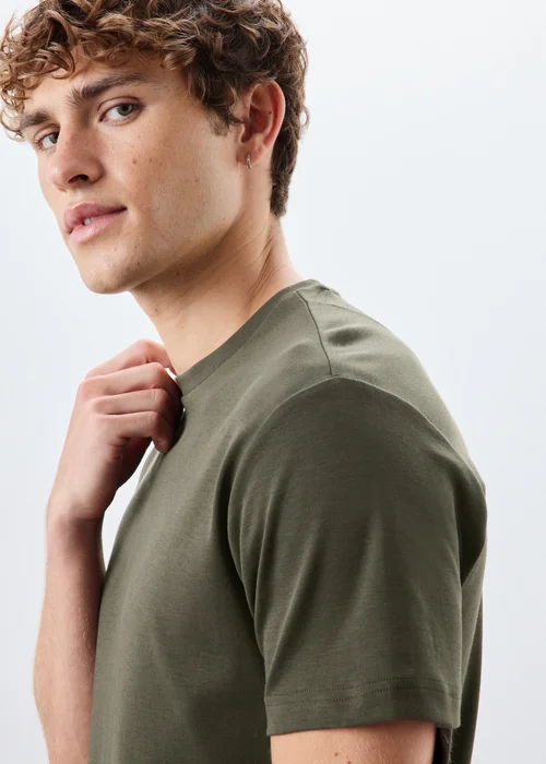 Khaki Slim Fit T-Shirt - S Image 4