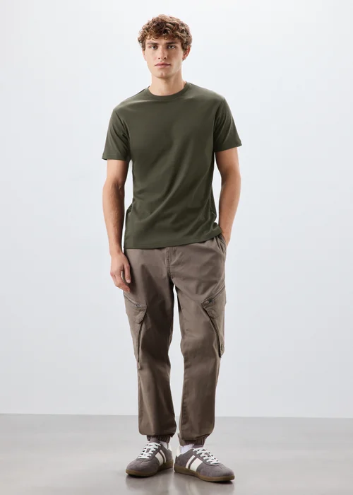 Khaki Slim Fit T-Shirt - S Image 2