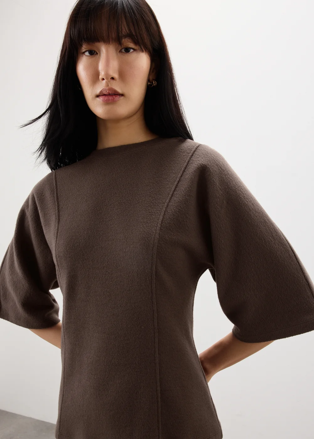 Chocolate Soft Touch Kimono T-Shirt - 8 Image 1