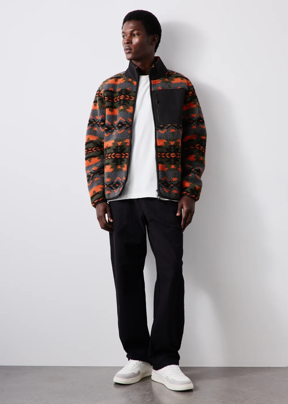 Multi-coloured Aztec Full Zip Fleece - S Image 4