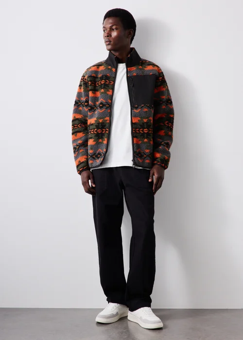 Multi-coloured Aztec Full Zip Fleece - S Image 4