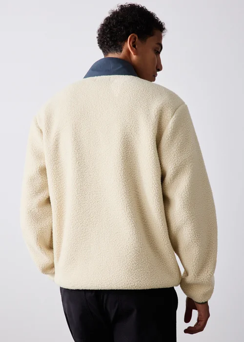 Cream Panel Full Zip Fleece - S Image 2