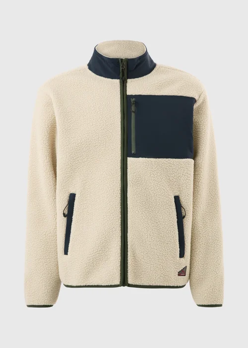 Cream Panel Full Zip Fleece - S Image 2