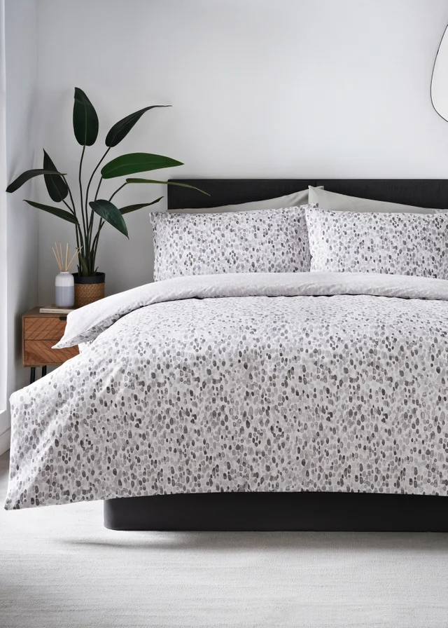 Grey Spotted Duvet Set