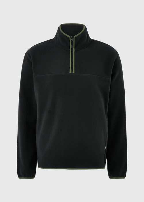 Black Half Zip Fleece - S Image 3