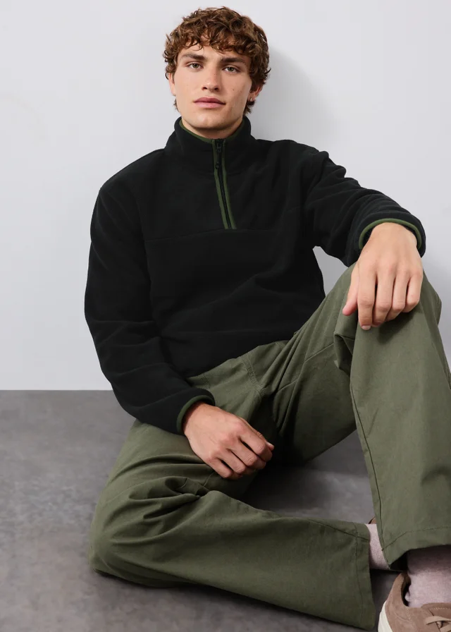 Black Half Zip Fleece
