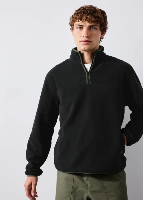 Black Half Zip Fleece - M Image 1