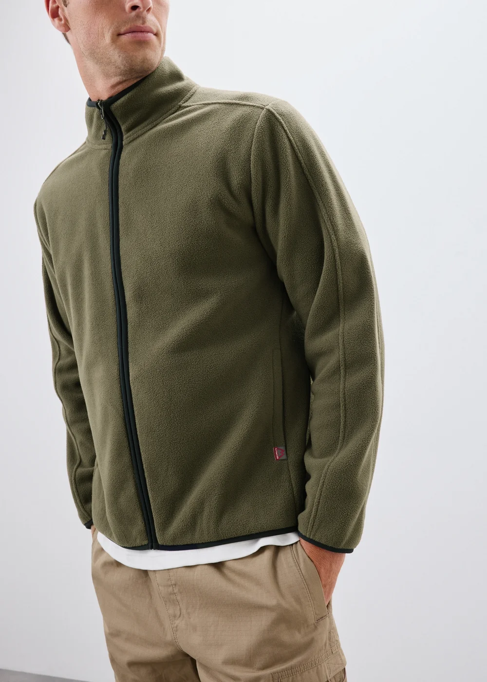 Khaki Full Zip Fleece - S Image 3