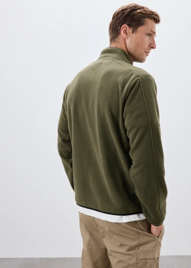 Khaki Full Zip Fleece