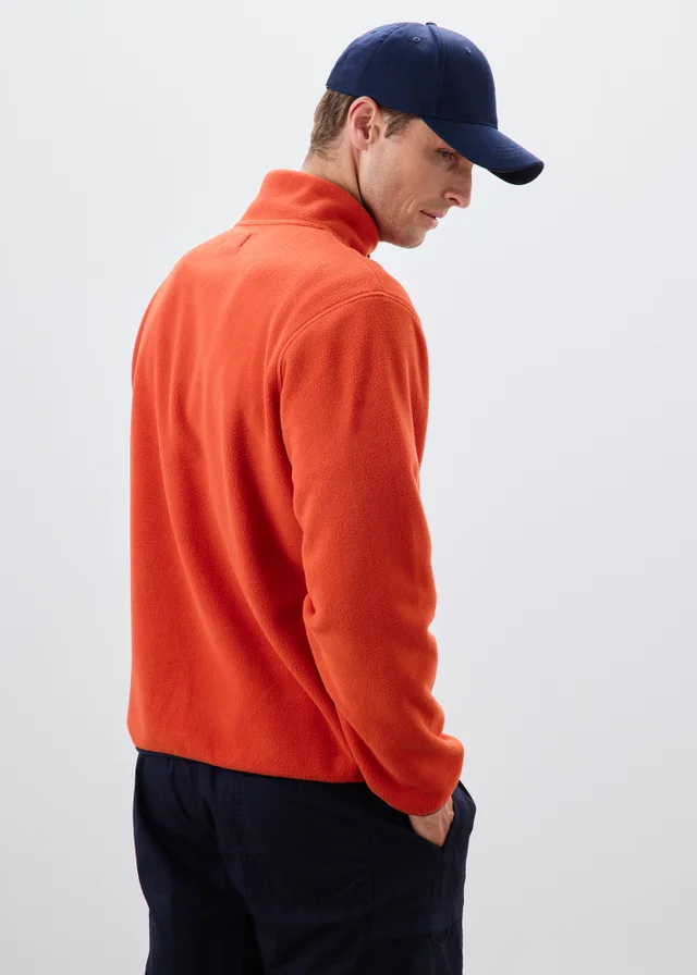 Orange Half Zip Fleece
