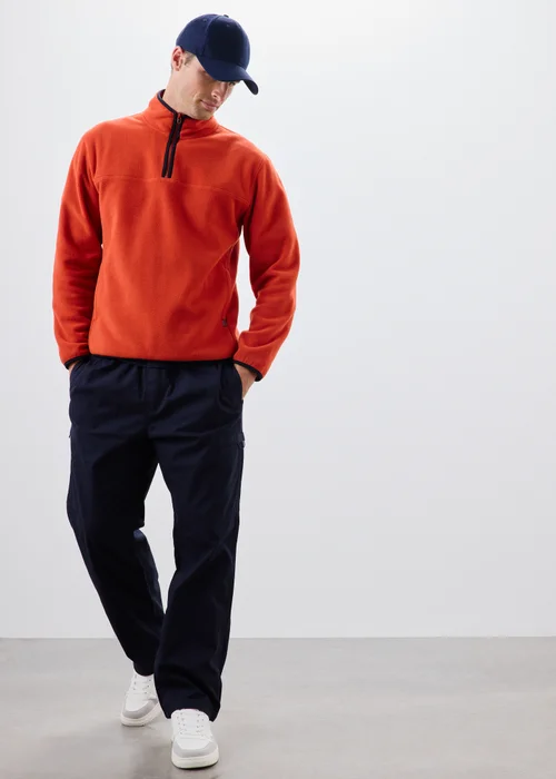 Orange Half Zip Fleece - S Image 1