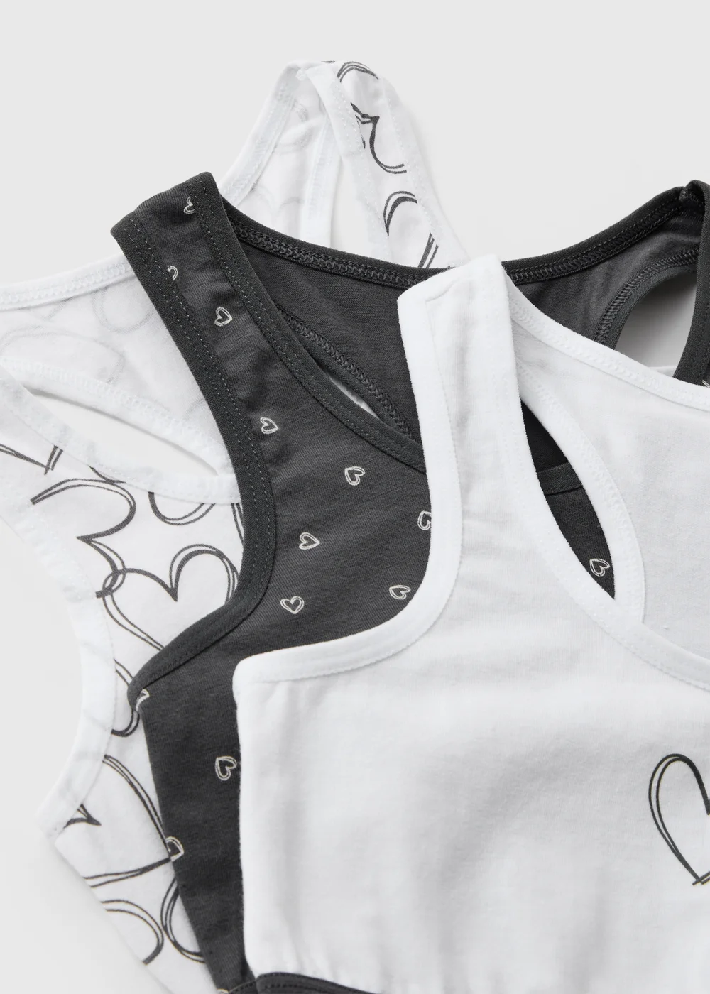 3 Pack Black & White Crop Tops (6-14yrs) - 14 Yrs Image 2