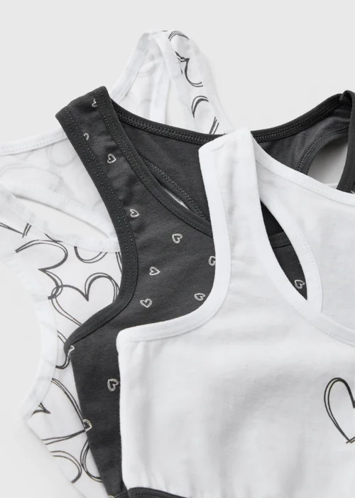 3 Pack Black & White Crop Tops (6-14yrs) - 14 Yrs Image 2