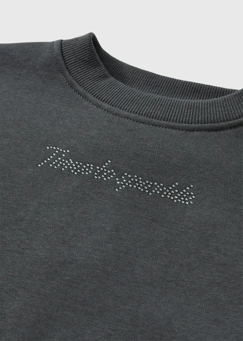 Girls Grey Lace Party Sweatshirt (7-15yrs) - 7 Yrs Image 2
