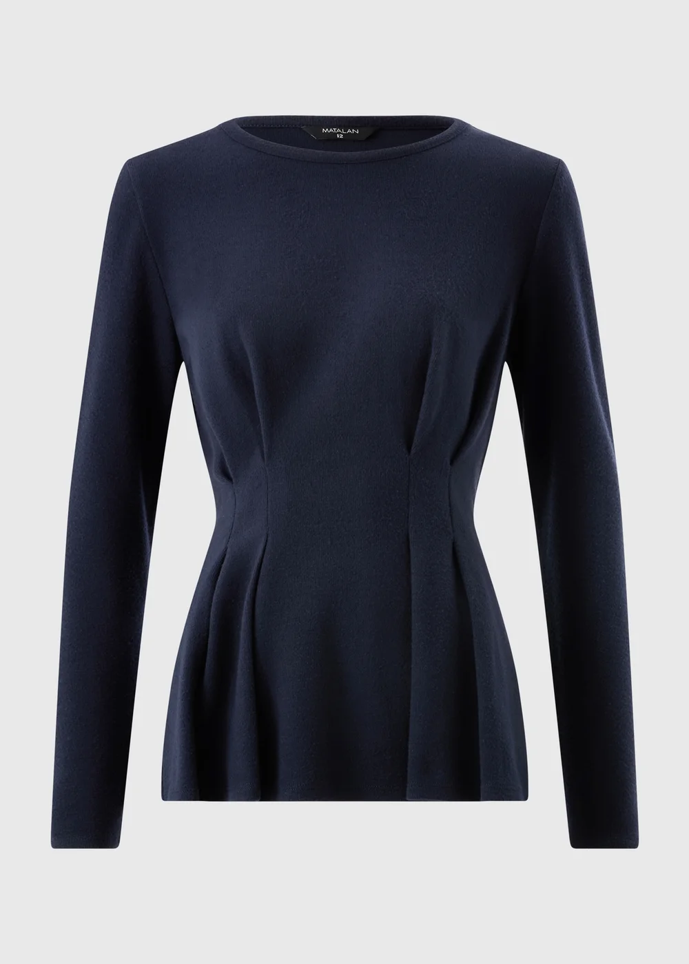 Navy Cinched Waist Co Ord Top - 8 Image 3