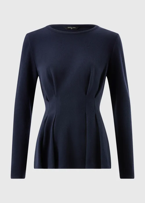 Navy Cinched Waist Co Ord Top - 8 Image 3