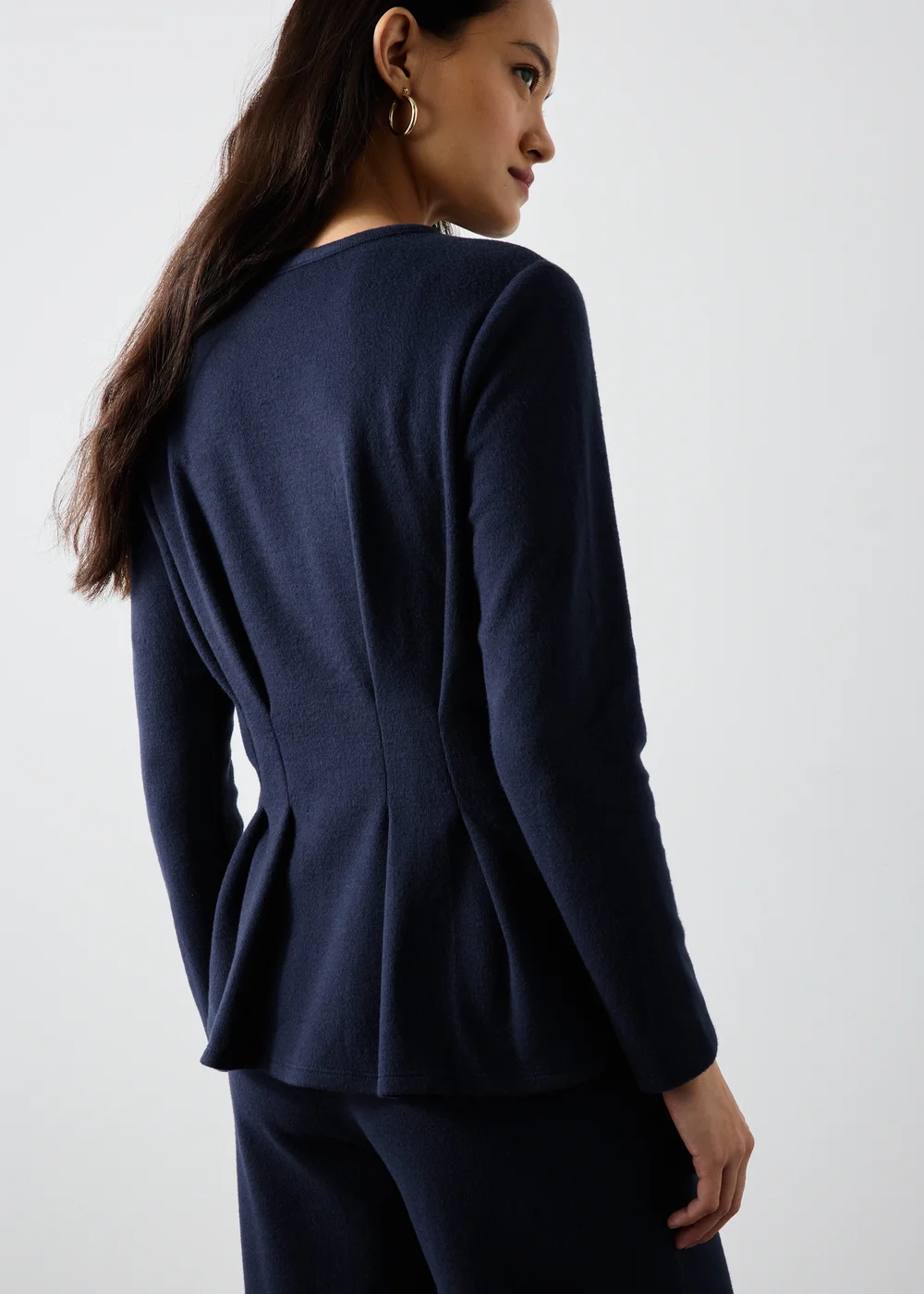 Navy Cinched Waist Co Ord Top - 8 Image 2
