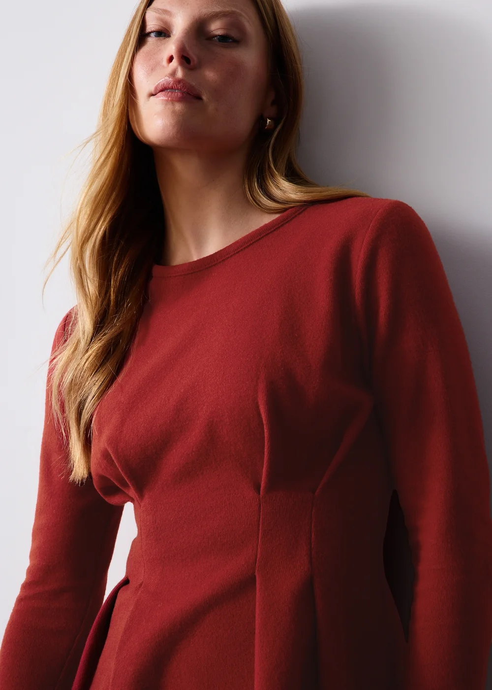 Burnt Red Cinched Waist Co Ord Top - 8 Image 2