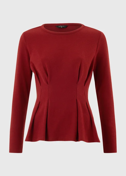 Burnt Red Cinched Waist Co Ord Top - 8 Image 4