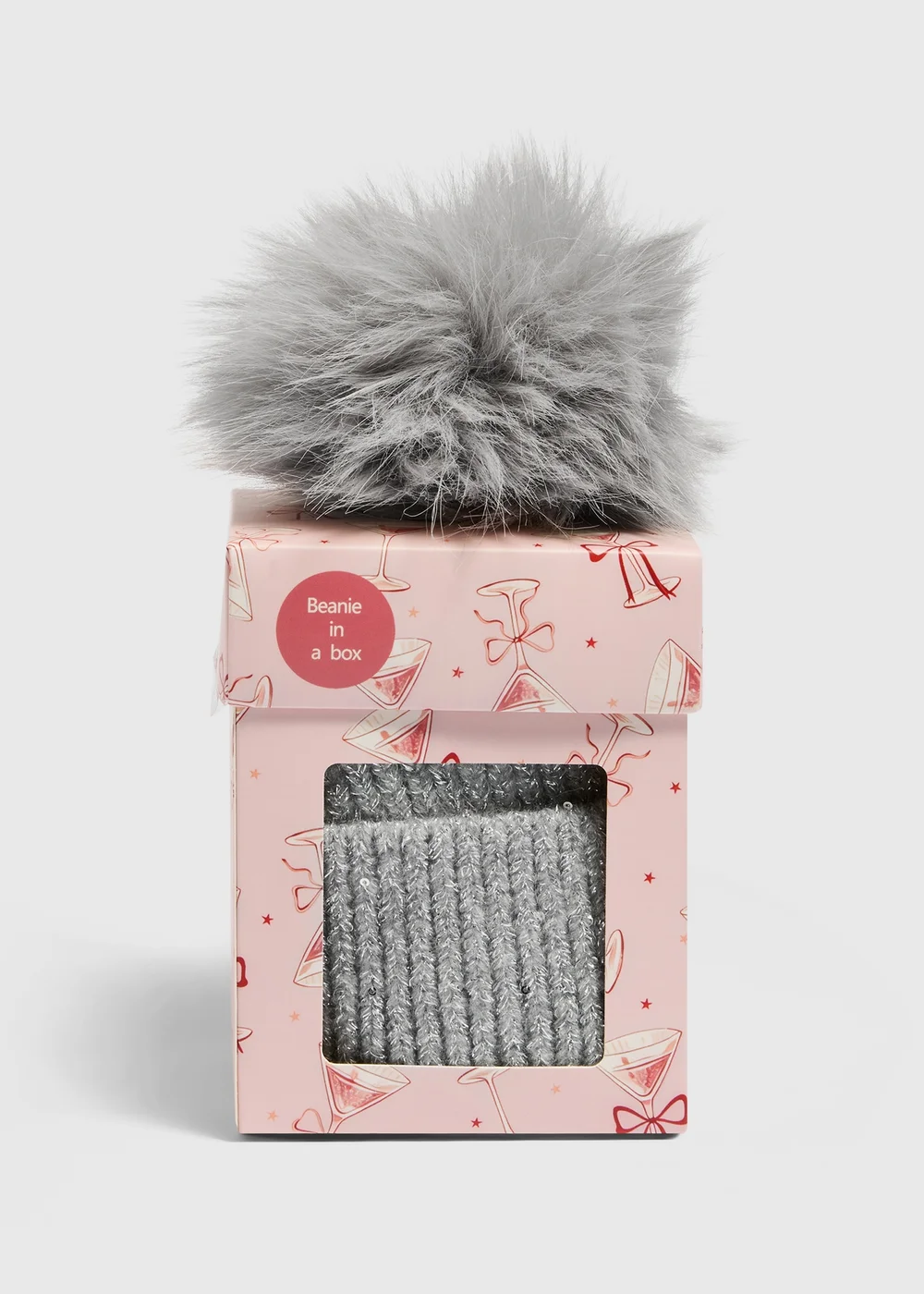 Grey Beanie In A Box - One Size Image 1