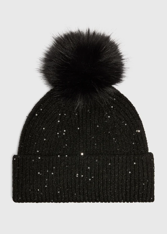 Black Sparkle Beanie