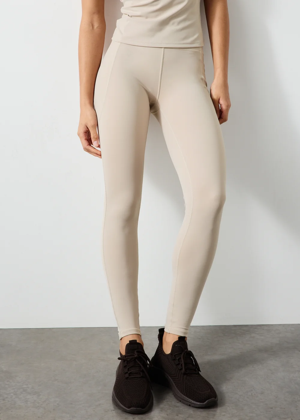 Souluxe Cream Sports Long Leggings - 6 Image 1