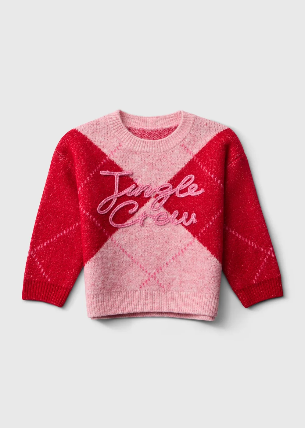 Girls Burgundy Jingle Crew Sweatshirt (1-8 Yrs) - 1-1.5 Yrs Image 1