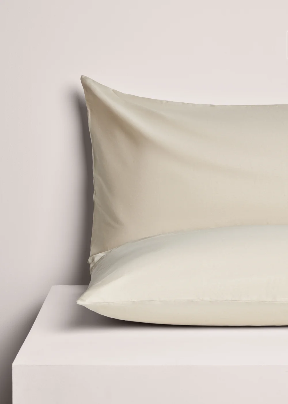 Natural Fitted Bed Sheet & Pillow Case - Single Image 1