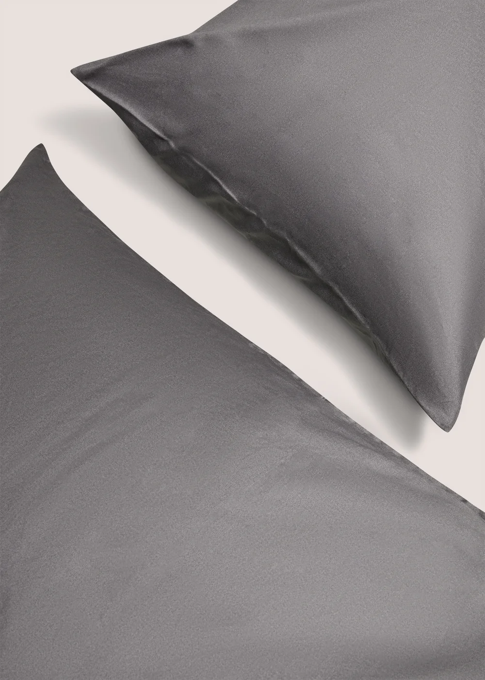 Grey Lyocell Fitted Sheet & Pillow Case Set - Single Image 3