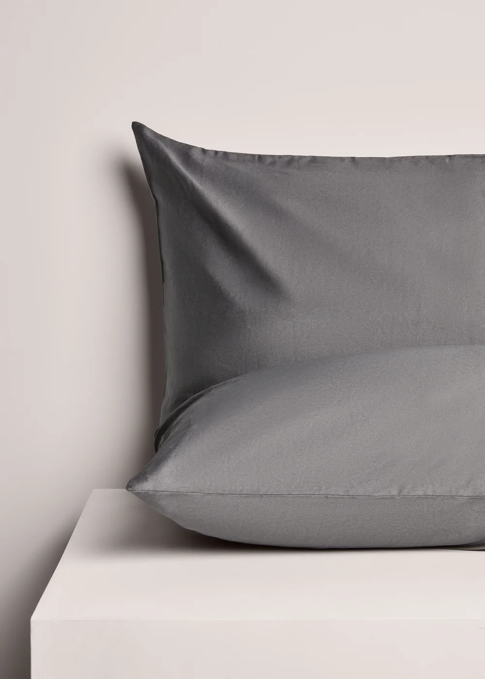 Grey Lyocell Fitted Sheet & Pillow Case Set - Single Image 1