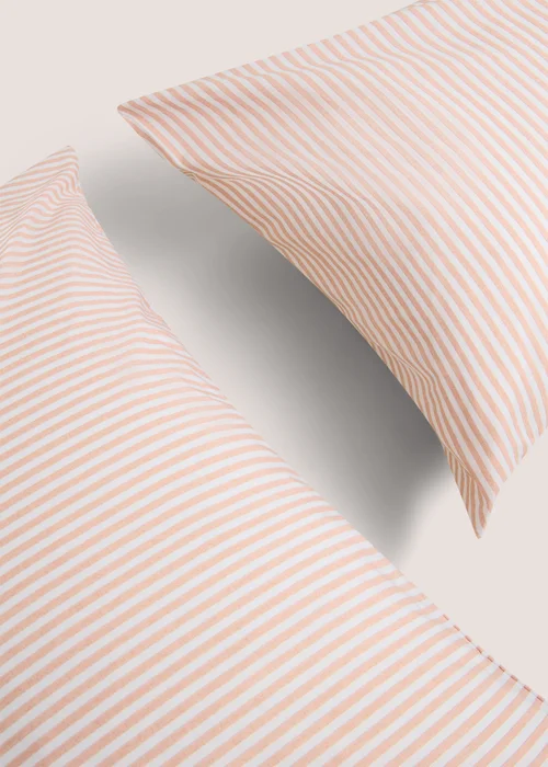 Pink Cotton Stripe Sheet Bundle - Single Image 2