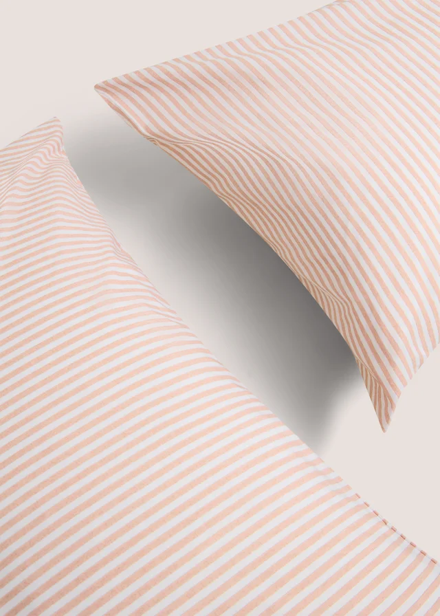 Pink Cotton Stripe Sheet Bundle