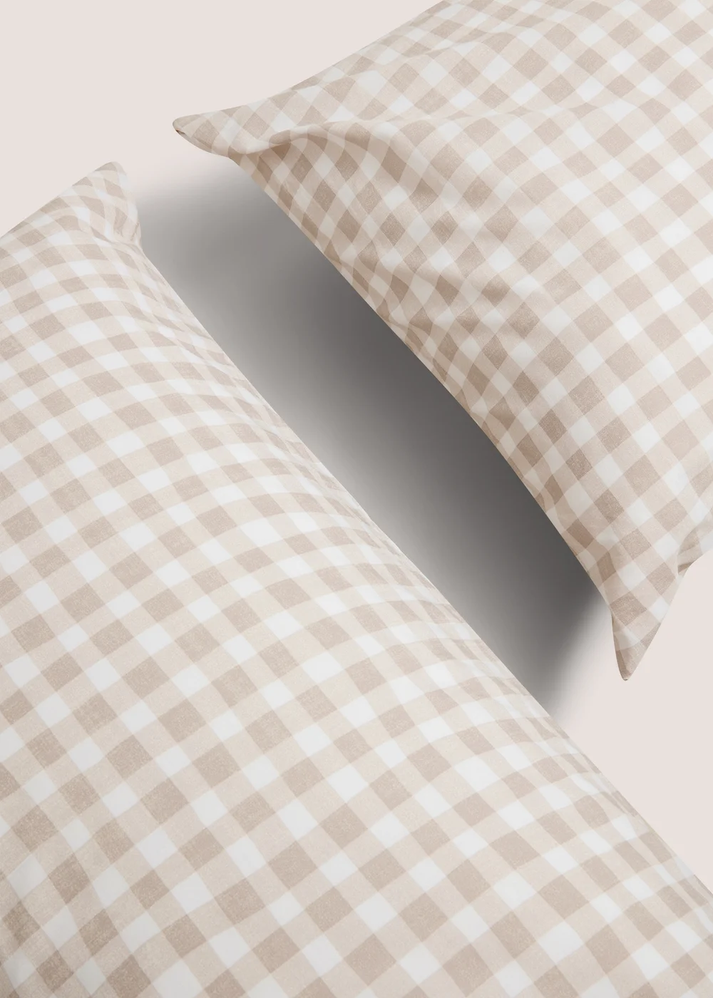 Natural Cotton Gingham Bed Sheet Bundle - Single Image 2