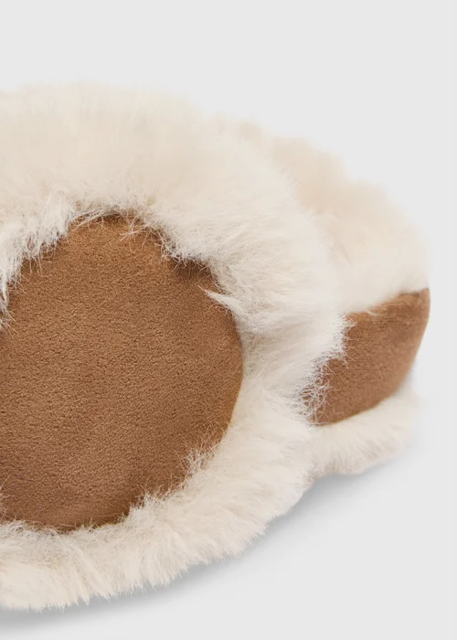 Cream Faux Fur Earmuffs - One Size Image 2