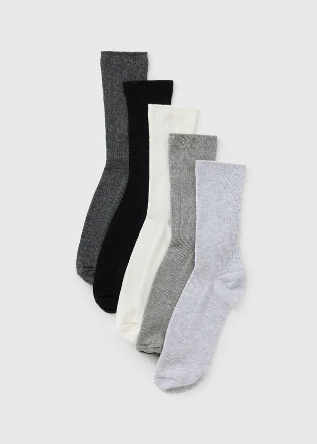 5 Pack Ribbed Socks
