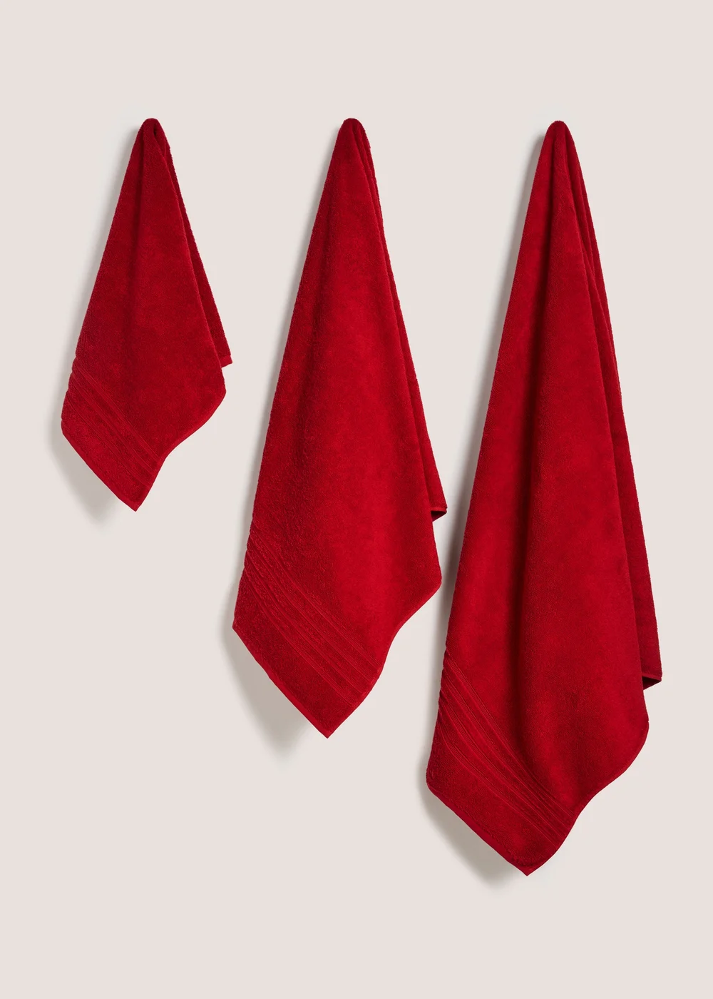 Red Egyptian Cotton Towel - Hand Towel Image 1