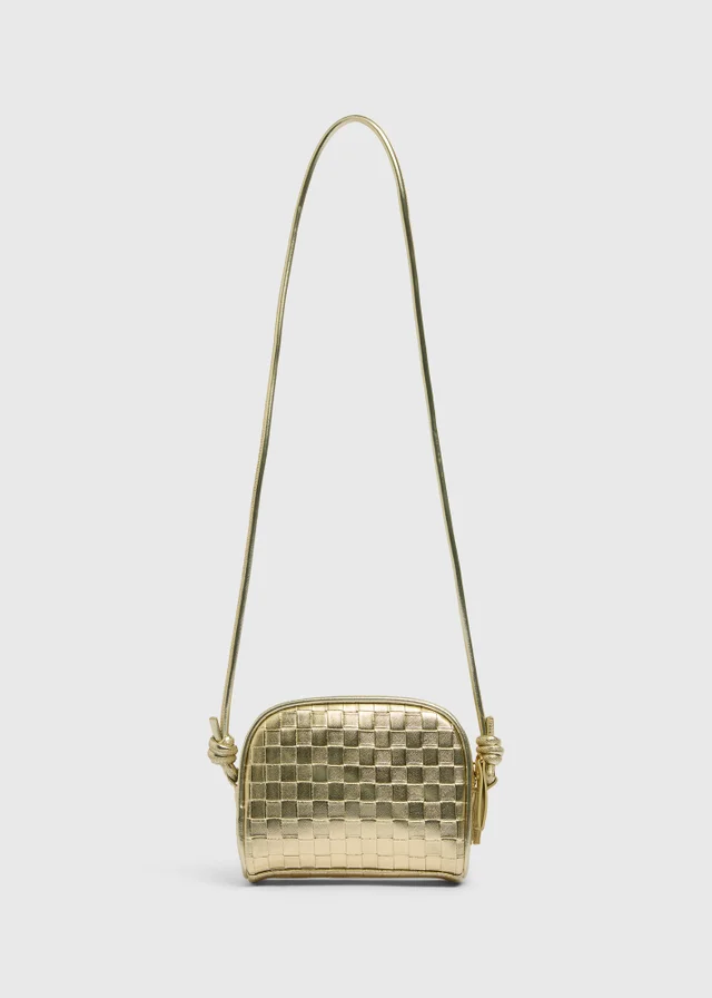 Girls Gold Faux Leather Cross Body Bag