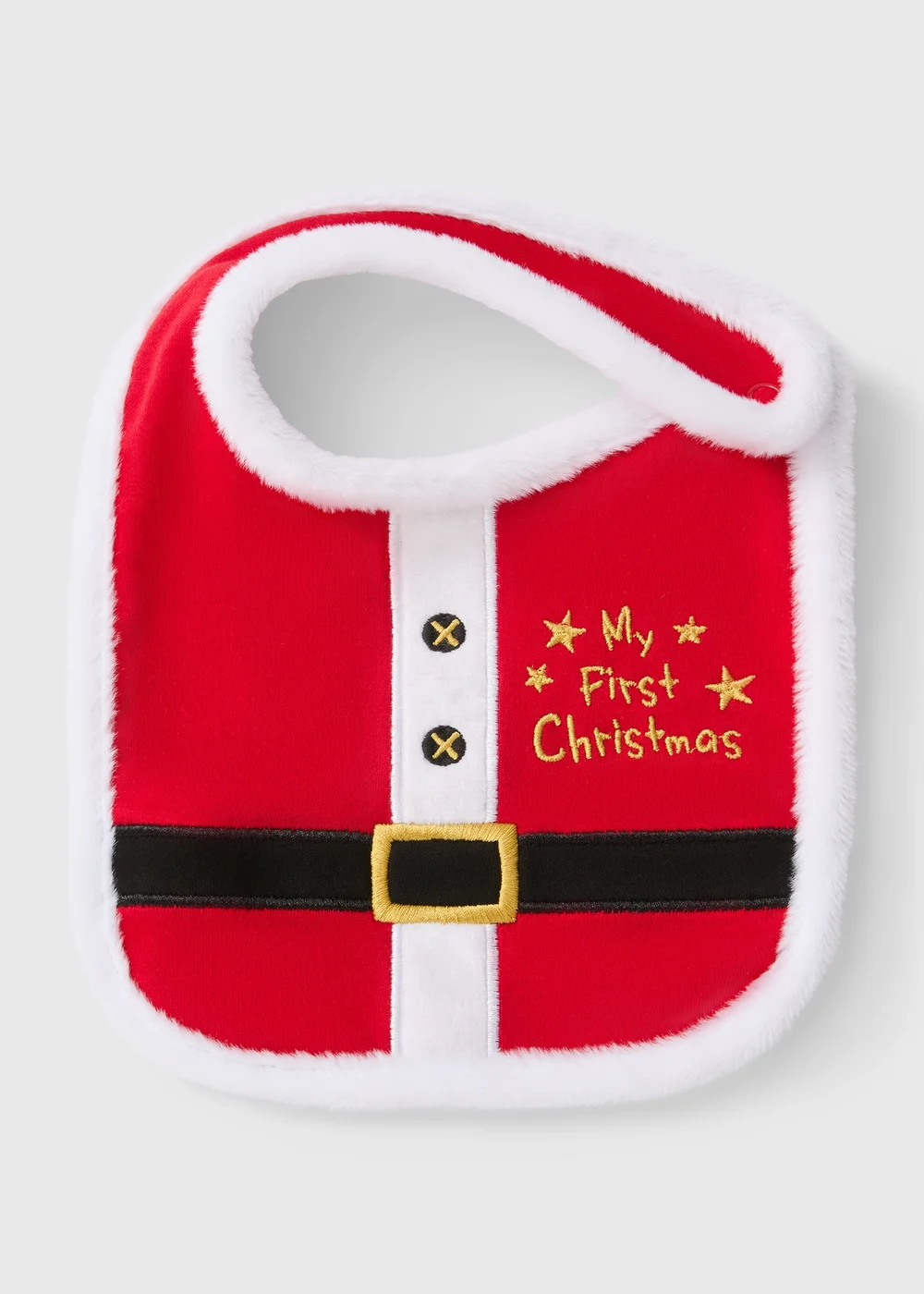 Baby My First Christmas Santa Bib - One Size Image 1