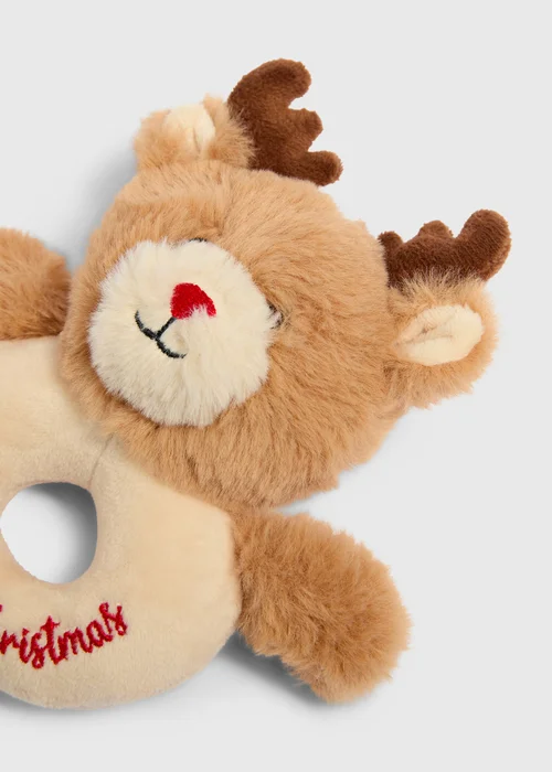 Baby My First Christmas Reindeer Rattle - One Size Image 2