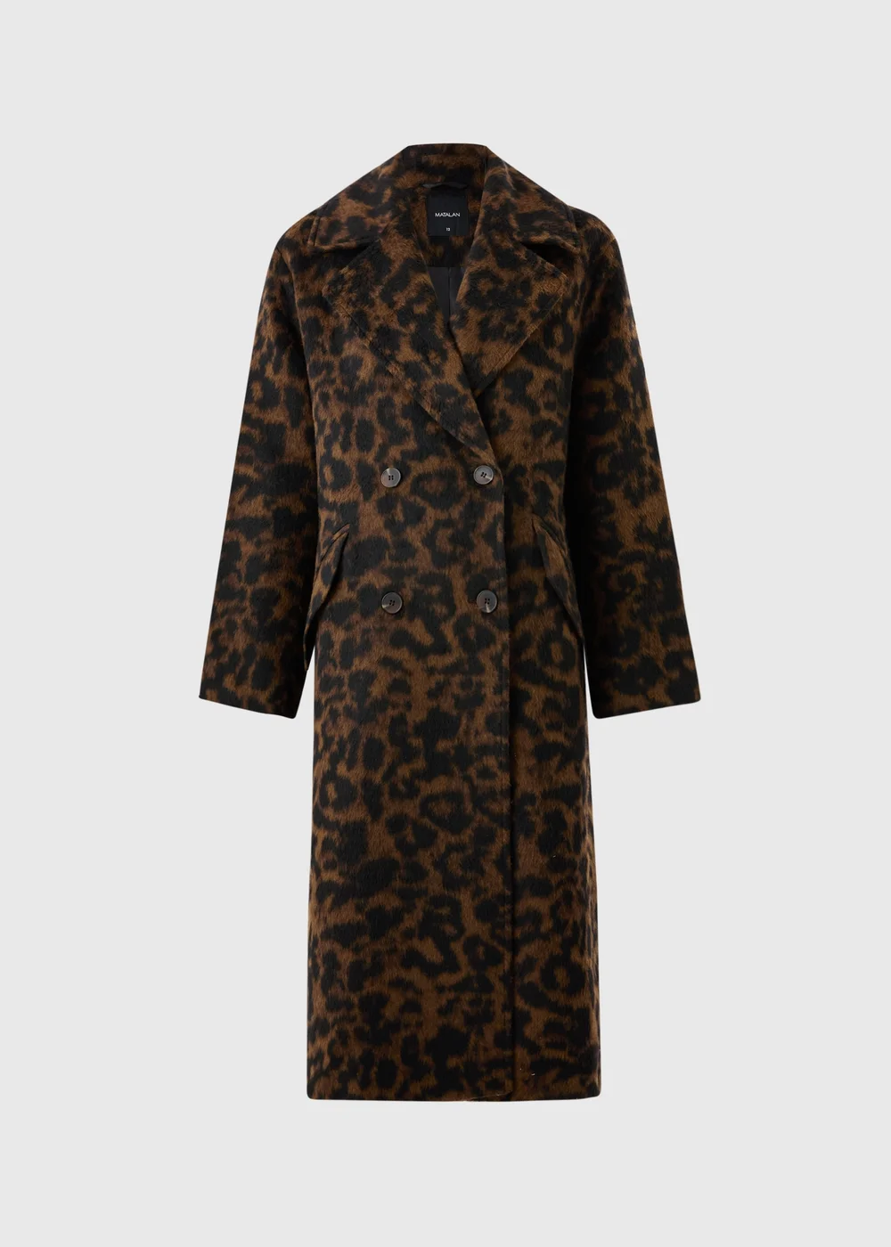 Brown Animal Print Smart Long Coat - 8 Image 1