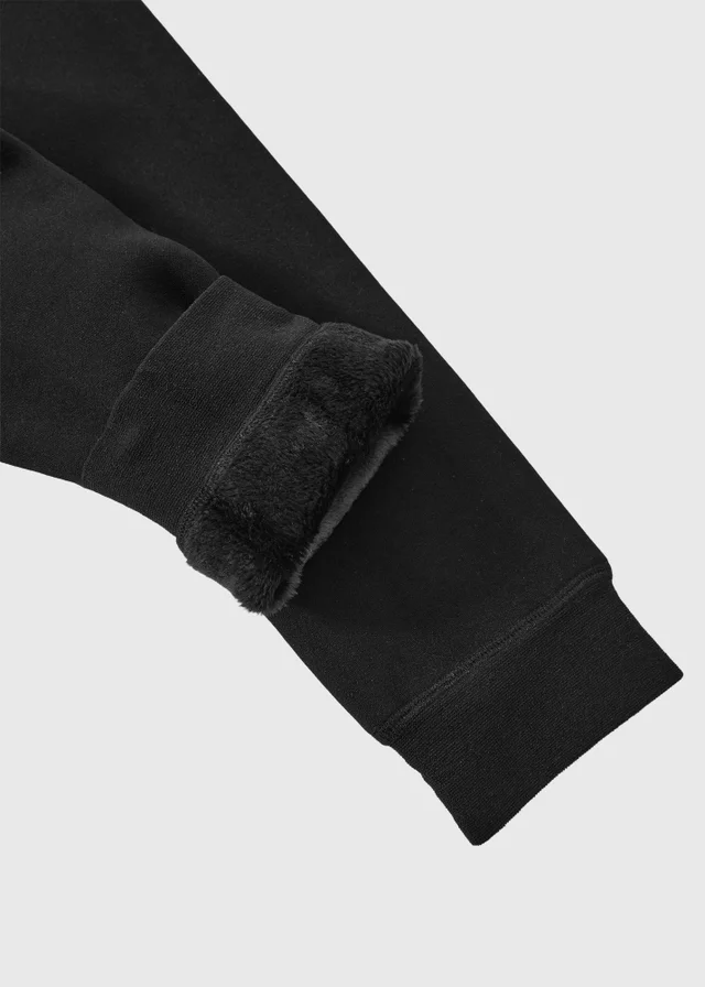 Girls Black Plush Lined Leggings (8-13yrs)