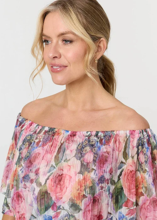 Izabel London Multi Pink Floral Layered Tiered Maxi Dress - 14 Image 3