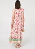 Izabel London Multi Pink Floral Lace Trim Relaxed Maxi Dress - 16 Image 2