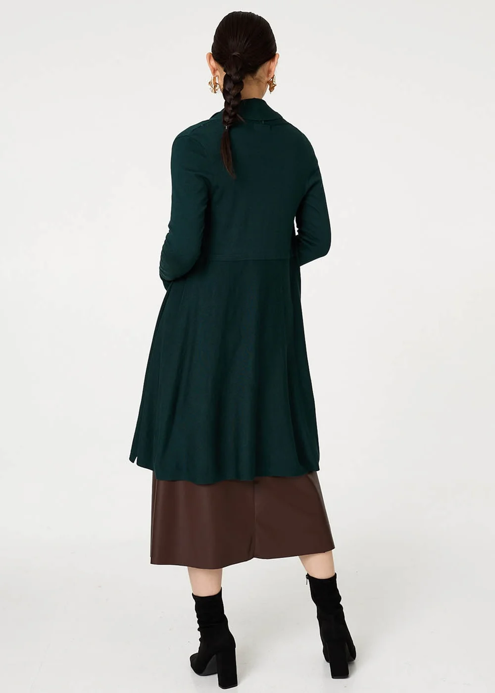 Izabel London Emerald Open Front Longline Relaxed Cardigan - 8 Image 2