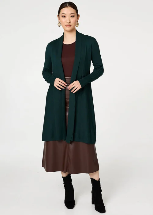 Izabel London Emerald Open Front Longline Relaxed Cardigan - 8 Image 4