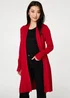 Izabel London Red Open Front Longline Relaxed Cardigan - 14 Image 1